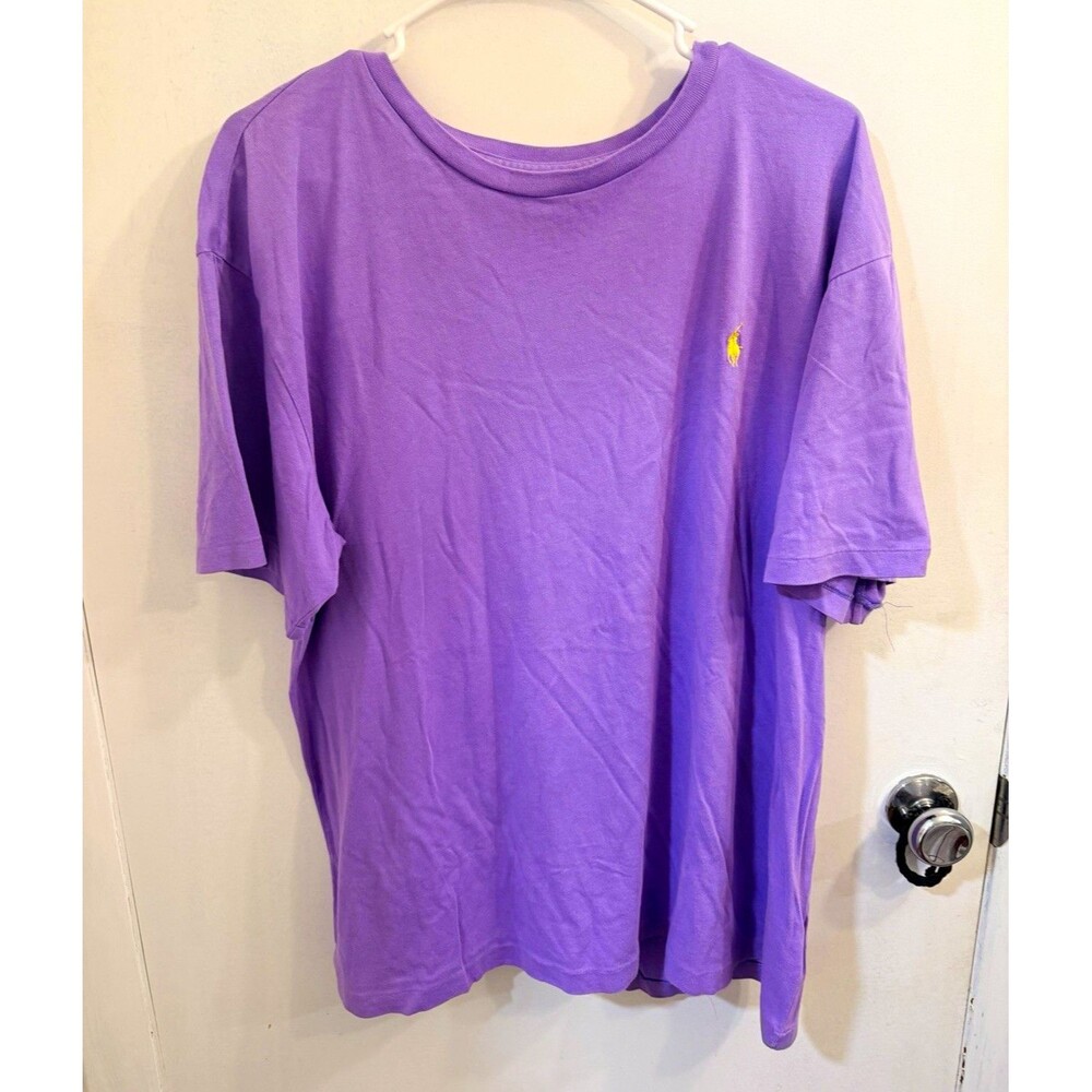 Polo Ralph Lauren women’s L Purple Logo Crew Neck Short Sleeve Solid T-Shirt